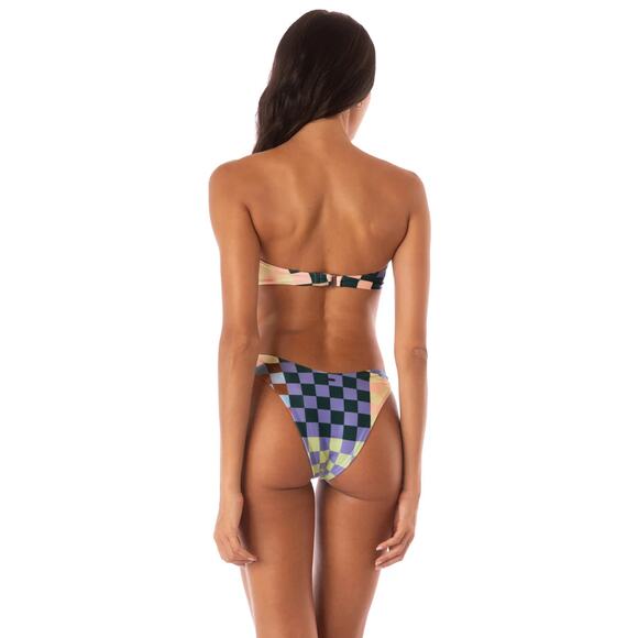 Maaji Chess Splendour Regular Rise Thin Side Bikini Bottom NWT SIZE L - Picture 2 of 5